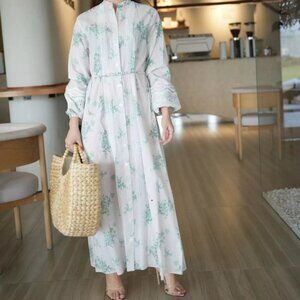 Floral button down dress